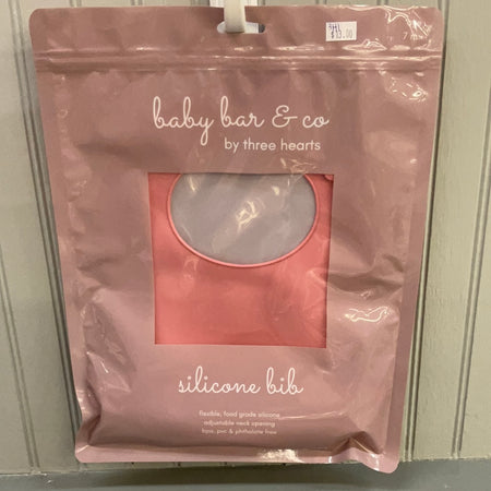 Pink Silicone Bib