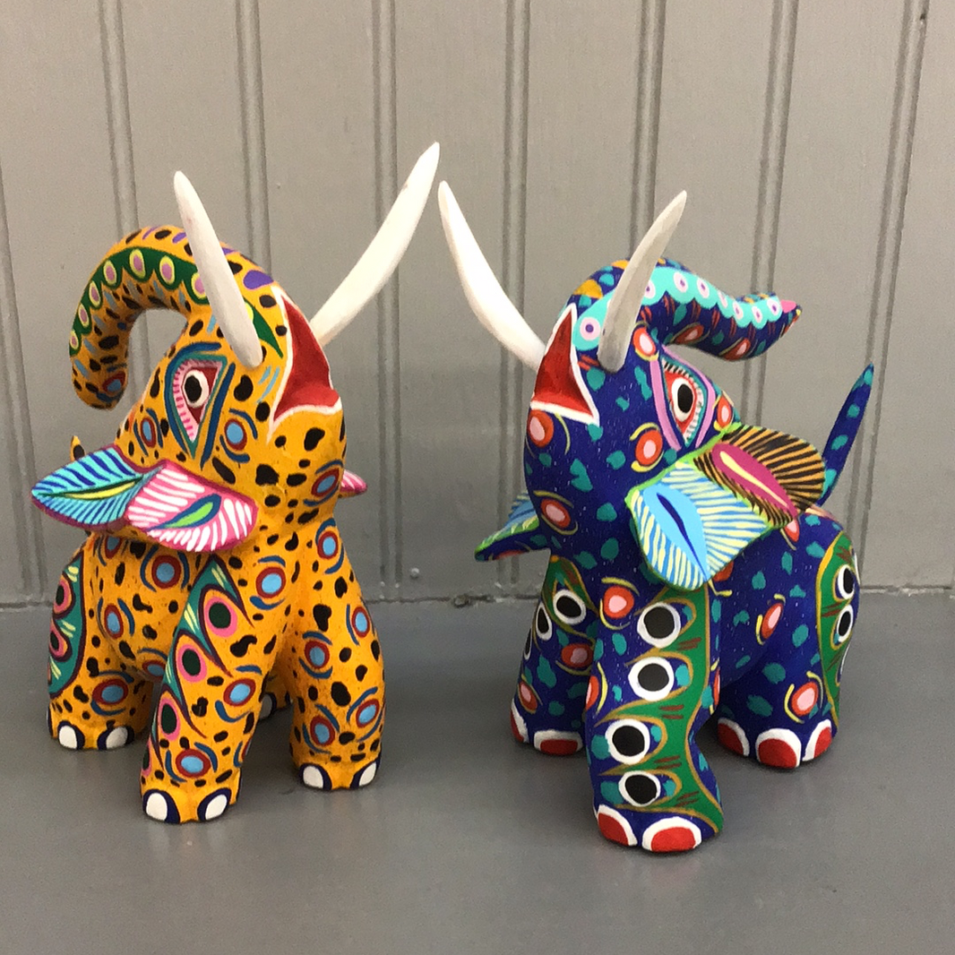 Oaxacan Wood Carving Elephant