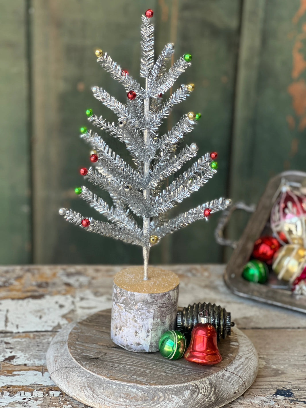 Snazzy Silver Tinsel Christmas Tree