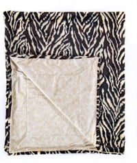 Luxe Faux Fur Zebra Throw