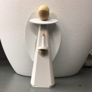 Wooden Angel with Candle