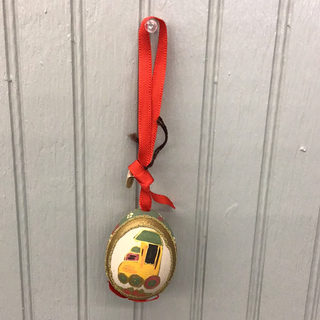 Austrian Hand Painted Toy Train Egg Ornament - 4761