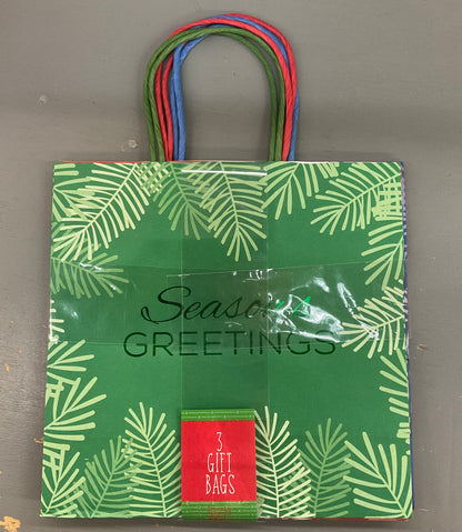 3 Pack Medium Christmas Gift Bags