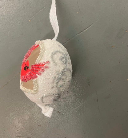 Blown Egg Cardinal Ornament