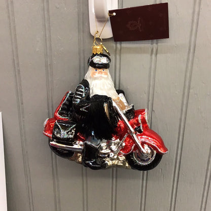 Huras Family Biker Santa Ornament