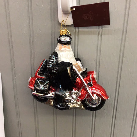 Huras Family Biker Santa Ornament