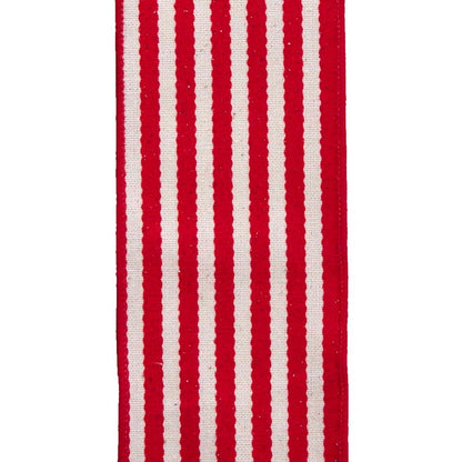 Red and White Striped Ribbon