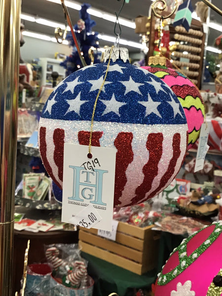 Thomas Glenn Flag Ornament - TG19