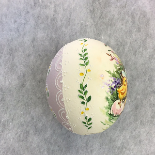 Hand Painted Easter Chicks Ostrich Egg