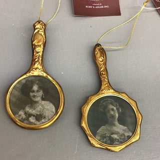Kurt Adler Victorian Lady In Mirror Ornament
