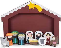 Kurt Adler Children’s Nativity Set with Stables