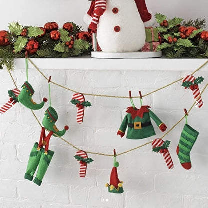 Elf Clothes and Candy Cane Garland