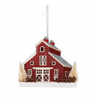 Foam Christmas Barn Ornament