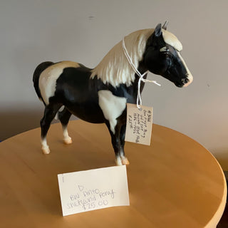 Estate Pre-Owned Breyer Black and White Pinto Shetland Pony