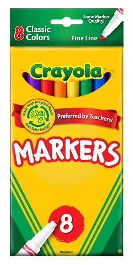 Crayola Markers Fine Line 8 Pack