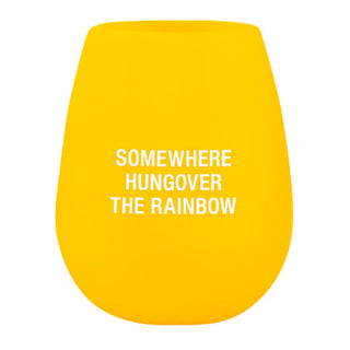 Somewhere Hungover the Rainbow Silicone Wine Glass