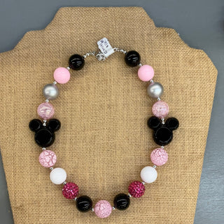 Pink Mickey Mouse Inspired Necklace