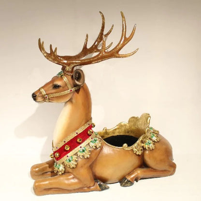 45" Pink Glitter Reindeer Planter **SPECIAL SHIPPING INFO . PLEASE READ DESCRIPTION