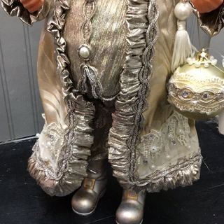 16.5” Gold Santa with Ornament