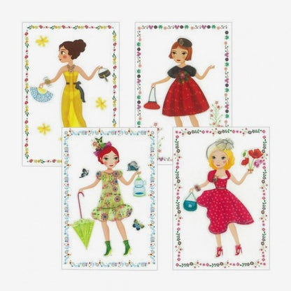 Fashion Reusable Stickers and Paper Dolls | Green