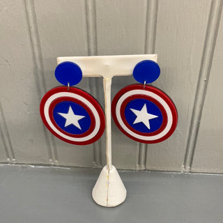Captain America Inspired Earrings