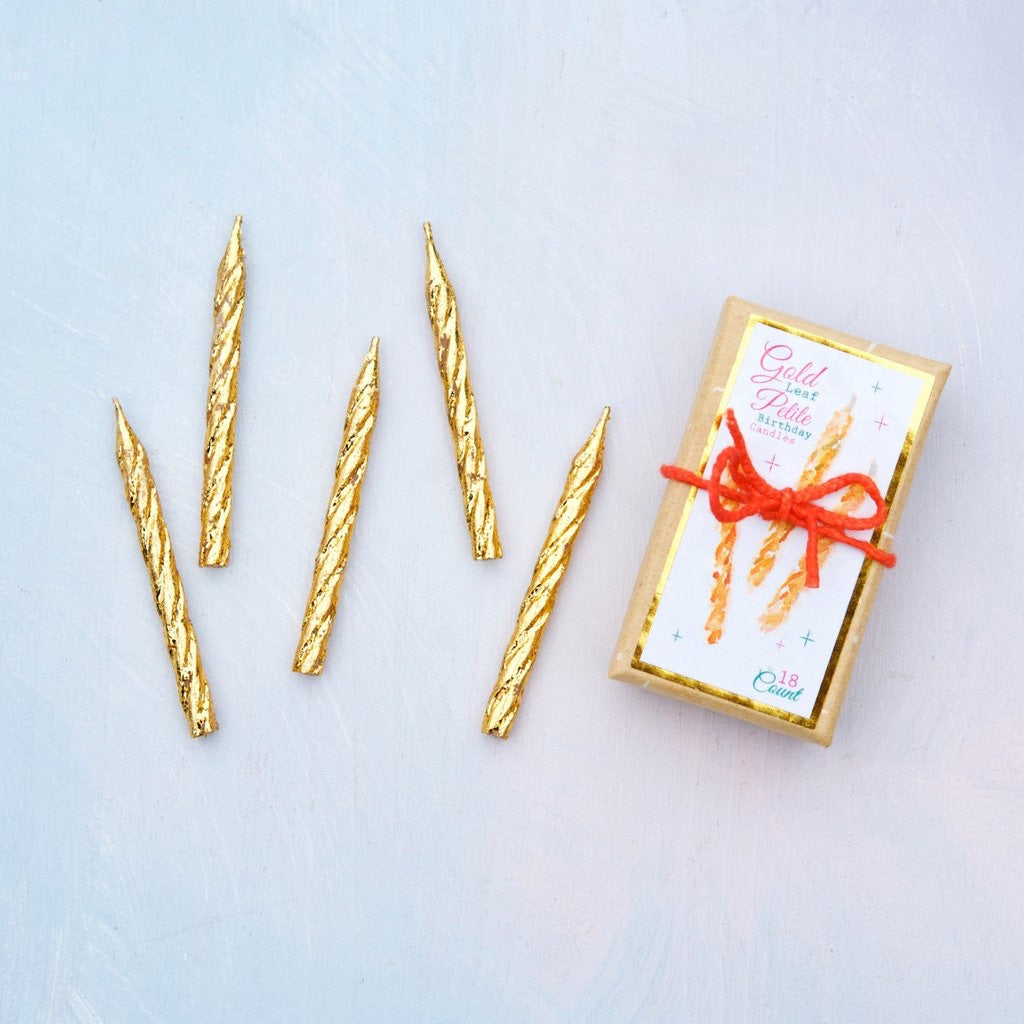 Gold Leaf Petite Birthday Candles