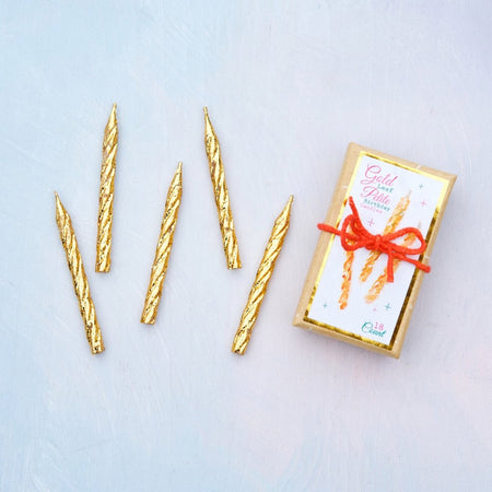 Gold Leaf Petite Birthday Candles