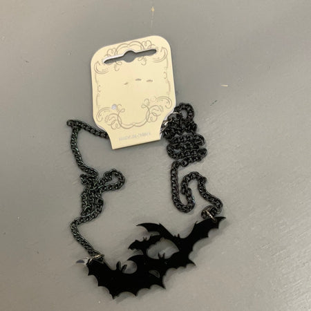 Black Bat Necklace