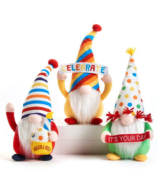 Sitting Birthday Celebration Gnome