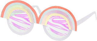 12 Pack Paper Glasses- Rainbow