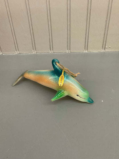 Glass Dolphin Ornament