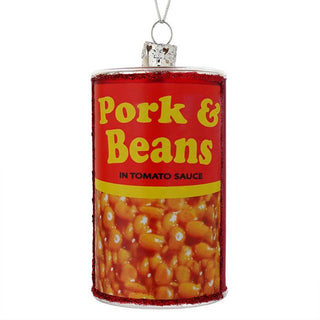 Pork & Beans Glass Ornament