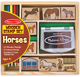 Horses Wooden Stamp Set