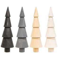 Wooden Spindle Tree, 7", 4 Asstd Colors