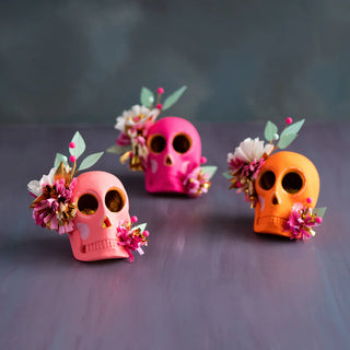 Glitterville Floral Skull