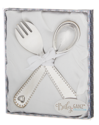 Ganz 4” Silver Plate Feeding Set