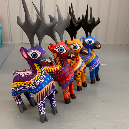 Oaxacan Wood Deer Carving