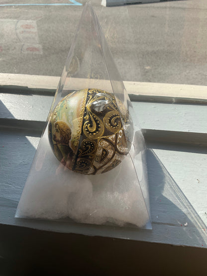 Peter Seasons Holy Family Blown Glass Ornament