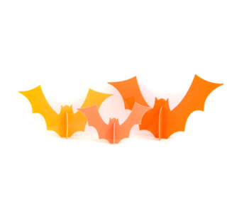 Orange Acrylic 3D Bat Set