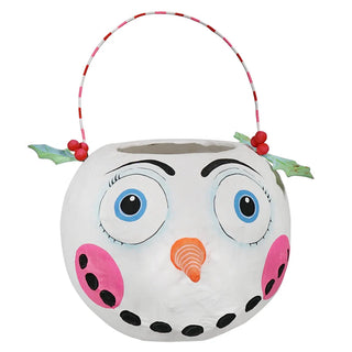 Frosty Folly, Papa Noel, & La Renne Bucket Papermache Bucket By Glitterville