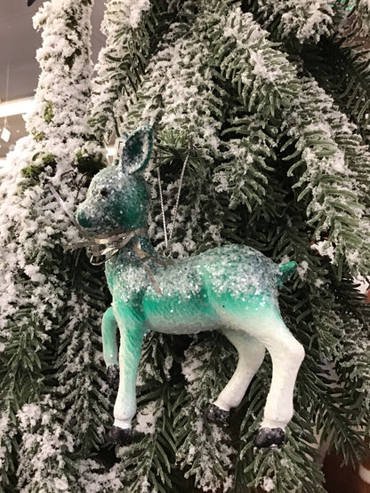 Glitter Deer Ornament