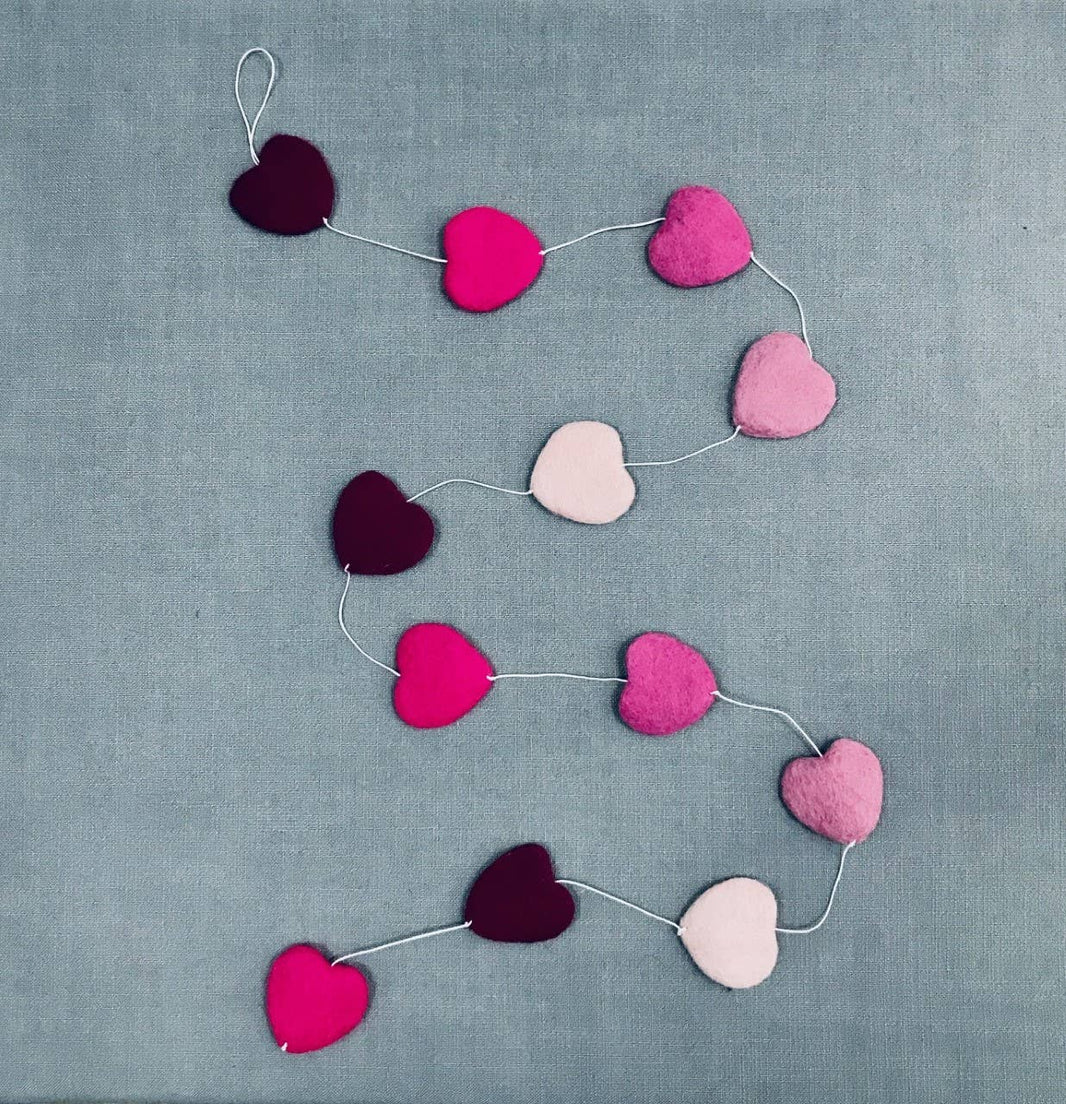 Felt Heart Garland