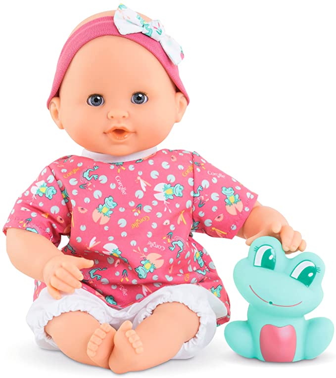 Frog bath baby doll