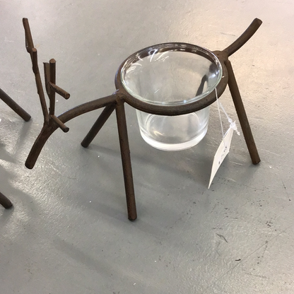 Metal Reindeer Votive