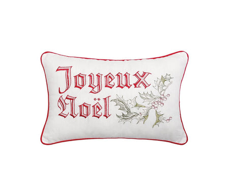Embroidered Holiday Pillow