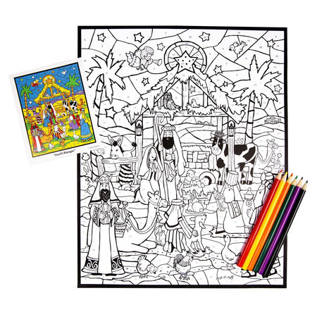 Color Your Own Advent Calendar - Starlit Manger