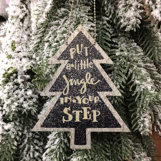 Jingle Step Tin Tree Hanger