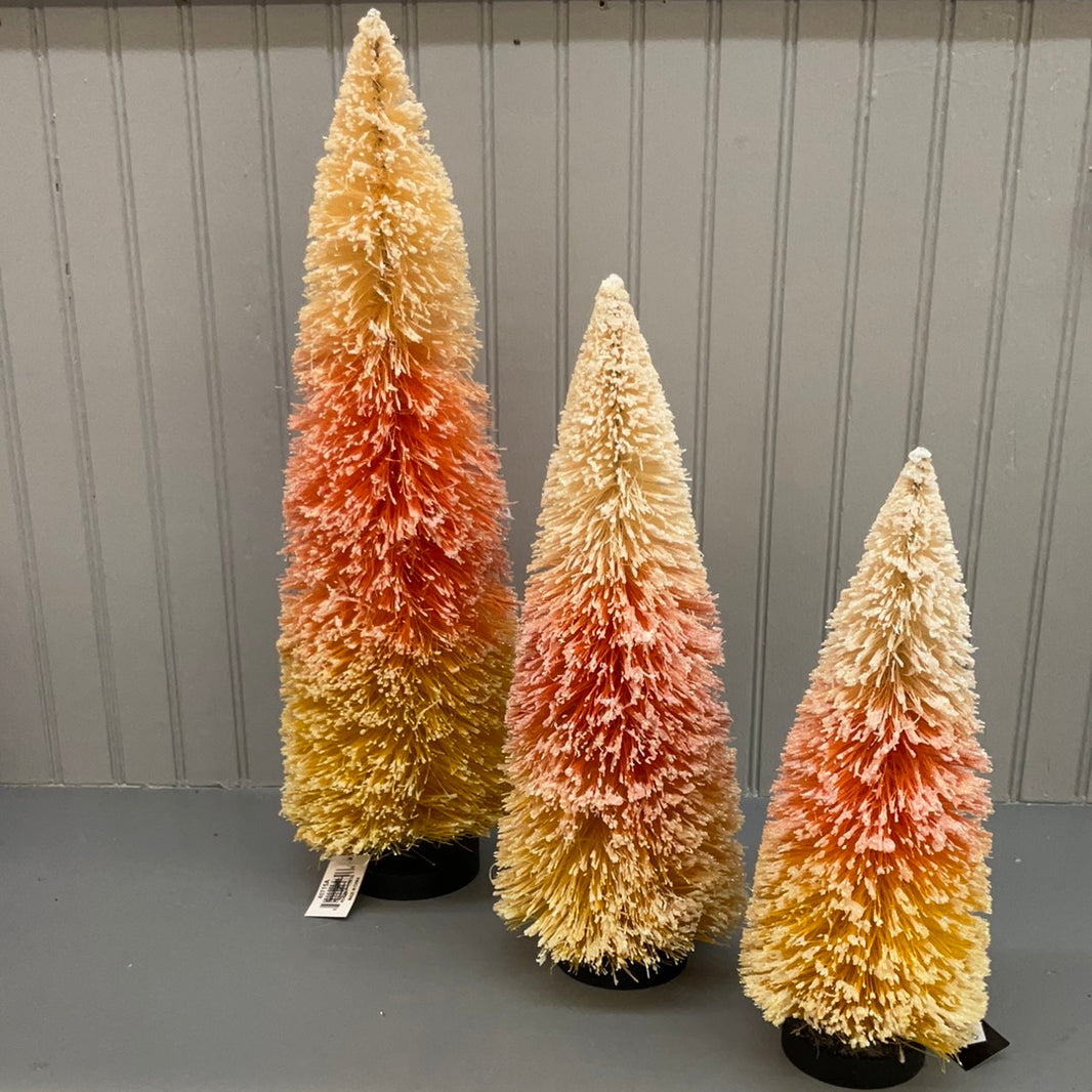 Candy Corn Bottle Brush Tree