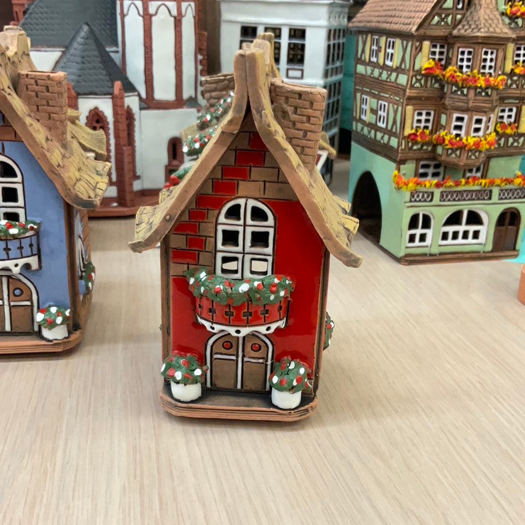 Nordic Dreams Fairy Tea Light Ceramic Cottage