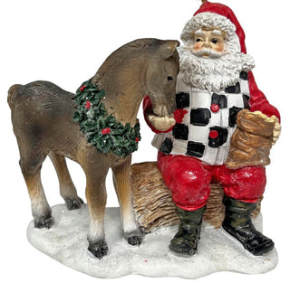 Resin Santa with Foal